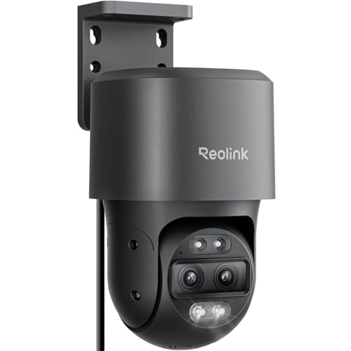 Reolink 4K 8MP PTZ PoE Überwachungskamera Außen mit Dual-Objektiv, 6X Hybridzoom, 355°/90° Schwenkbar, Auto-Tracking, Farbnachtsicht, Personen-/Fahrzeug-/Tiererkennung, 2-Wege-Audio, TrackMi