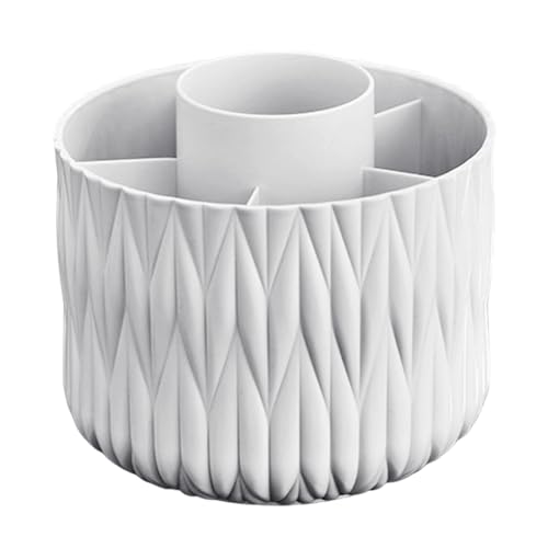 Portable Makeup Brush Holder with 360°Swivel Design and Multiple Storage Spaces for Easy Access and Organization Storage