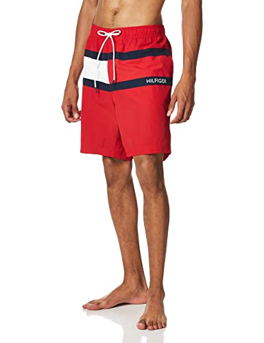 Tommy Hilfiger Men's 7” Flag Swim Trunks with Quick Dry