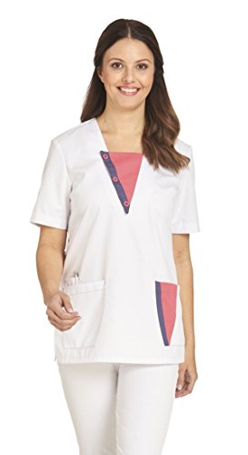 Leiber Damen Schlupfjacke 1/2 Arm | 08/2577 | Weiß/Dunkelrosa | XL