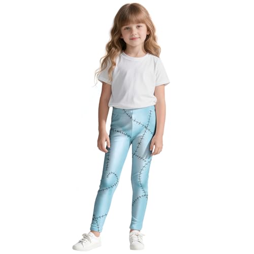 color cosplayer Halloween Legging for Kids Girls Striped Leggings Birthday Stretchy Tights Pants4