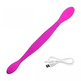 Vibrator Double Ended Dildo Vibrator Silicagel Lesbian Vagina Anal Vibrator G Spot Clitoris Intimate Woman Sex Toy USB Charging