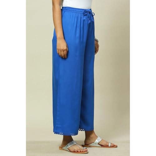 Image of Rangriti Women Navy Blue Liva Palazzo XL