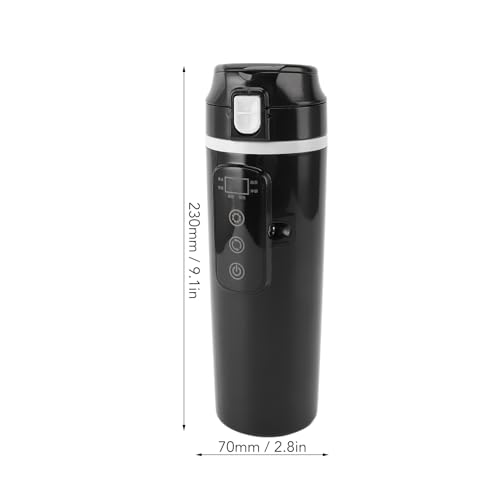 Tetera eléctrica portátil para auto con control temperatura miniatura 2