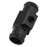 Akozon Motorrad-18-mm-Wassertemperatursensor-Schlauchadapter – Rohrverschraubung aus CNC-Aluminiumlegierung mit Klemmen für eine Genaue Platzierung des Thermometers (22MM)