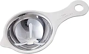 Egg Separator, Stainless Steel Egg White Separator and Egg Yolk Separator Egg Divider, Egg Strainer Spoon Filter Kitchen Baking Tools