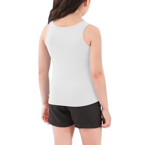 Dreammonkey Meninas Regata - Camiseta Elástica Sem Mangas De Algodão Macio Com Gola Redonda Para Cri