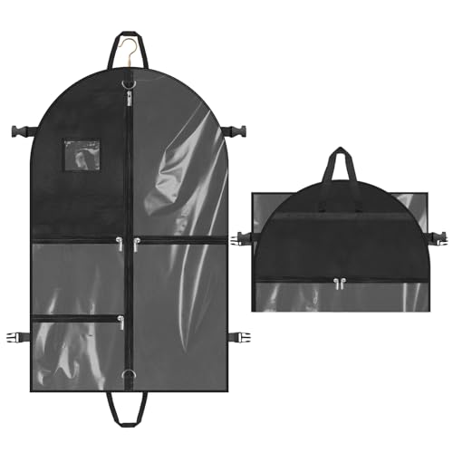 Farerkass Porta Abiti da Viaggio, Borsa Porta Abiti 110x60cm, Custodia Porta Abiti, Borsa Porta Abiti da Viaggio Pieghevole per Abiti, Vestiti, Cappotti, Per viaggio di lavoro