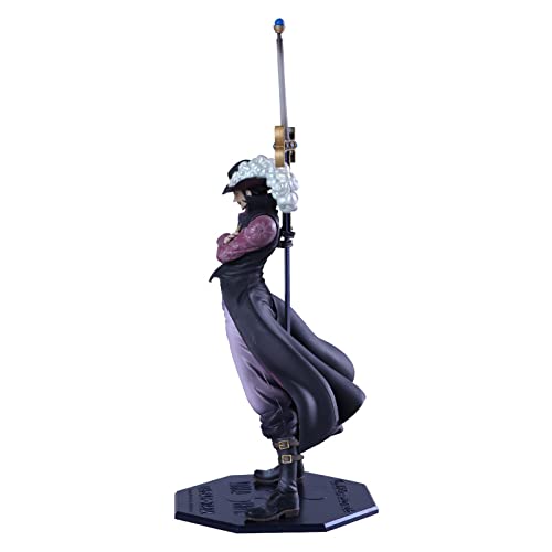 One Piece Dracule Mihawk Figure, 28 cm Mihawk PVC Anime Estatua de Debout Modelo Auto Oficina Juguete Decorativo para los Fans D'Anime