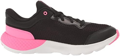 Under Armour Girls Grade School Charged Escape 4 Running Shoe, (001) Black/White/Pink Punk, 4 Big Kid | Image 5