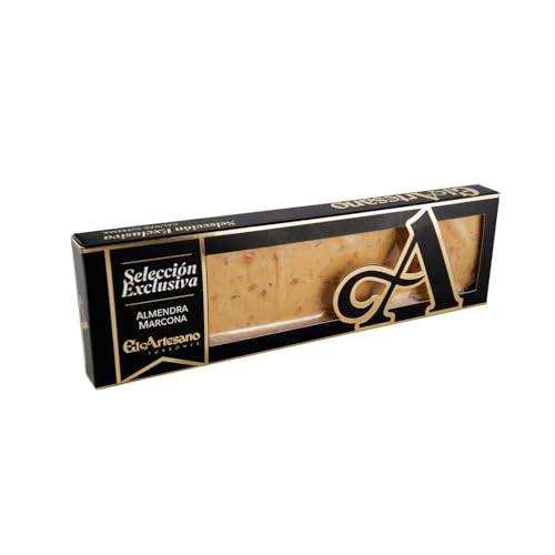 El Artesano - Turrón de Jijona 70% Almendra Marcona, Tradicional y Artesanal, Textura Cremosa y Sabor Inigualable, Elaborado con Almendra, Turrón Gourmet