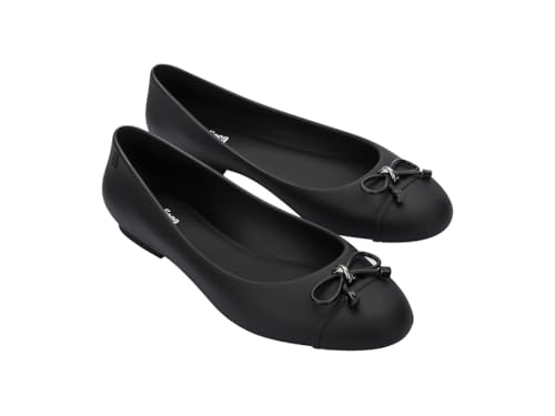 Melissa Doll V Jelly Flats for Women - Soft & Flexible Ballet Flats for Women, Bow Applique, Slip-on Closed-Toe Jelly Shoes2