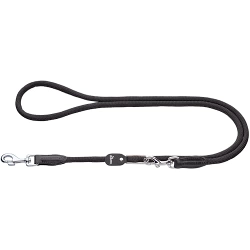HUNTER Guinzaglio per cani Vario, Freestyle, colore nero, lunghezza regolabile, robusta e maneggevole, resistente alle intemperie e facile da pulire, perfetto per tutti i giorni e allenamento, taglia