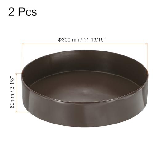 Image of uxcell 2pcs Rubber End Caps 300mm(11 13 /16 Inch) ID x 80mm(3 1 /8 Inch) H Vinyl Round Tube Bolt Cap Cover Screw Thread Protectors Brown
