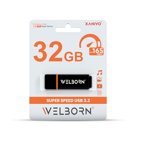 Image of Welborn Pen Drive 3.2 Gen 1 - High-Speed Portable Flash Drive for Laptop, PC, Smart TV & Car Audio (32, GB)