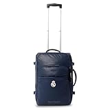 TOTTO - Maleta Cabina Tela Oficial del Real Madrid, Color Azul