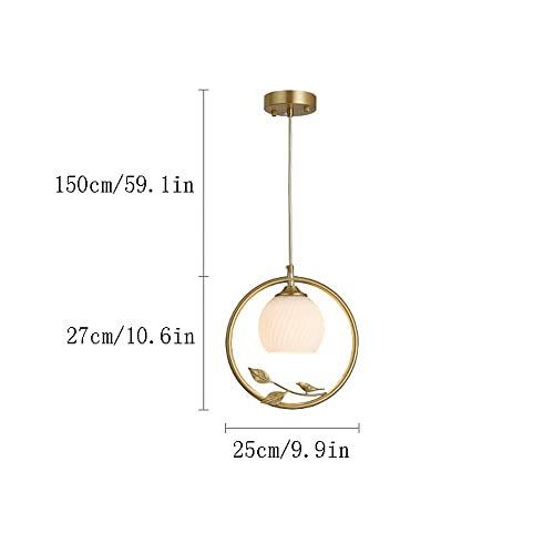 Accesorio de iluminación colgante nórdico E27 con acabado de cobre dorado 8