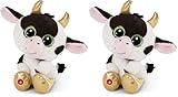 NICI Glubschis: El Original – La Vaca Moolon de Glubschis 15 cm – Animal de Relleno con Grandes Ojos Brillantes – Suave Juguete Esponjoso para los Amantes de Juguetes tiernos (Paquete de 2)