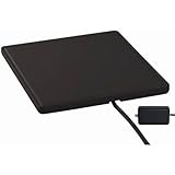 RCA ANT1450BE Indoor Omni-Directional Flat Digital TV Antenna, Amplified, 50-Mile Range (Renewed)
