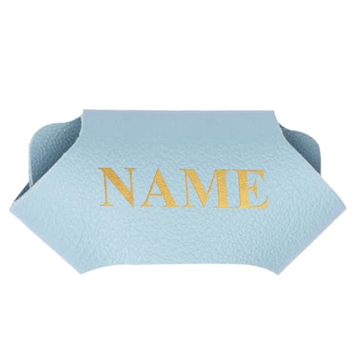 ZZHZBE Personalized Custom Name Stethoscope Leather ID Tag Gift for Nurse Doctor (Blue)