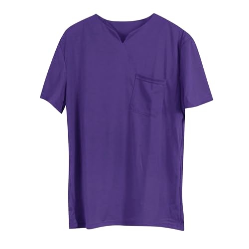 Camiseta deportiva de manga larga con cuello en V y bolsillo para hombre, de algodón elástico, azul oscuro, 5XL
