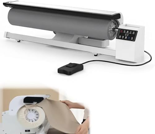 Rotary Steam Roller Ironer - Touch Screen Steam Press with Foot Pedal, Continuous Steam for Sheets, Pillowcases, Tablecloths & Flat Fabrics - Efficient Ironing Solution