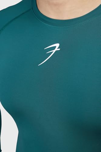 Image of FUAARK Men's Full Sleeve Compression T-Shirt - Athletic Base Layer for Fitness, Cycling, Training, Workout, Tactical Sports Wear