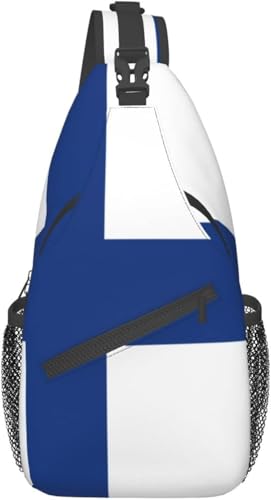 Mochila Bandolera Unisex Negra para Senderismo