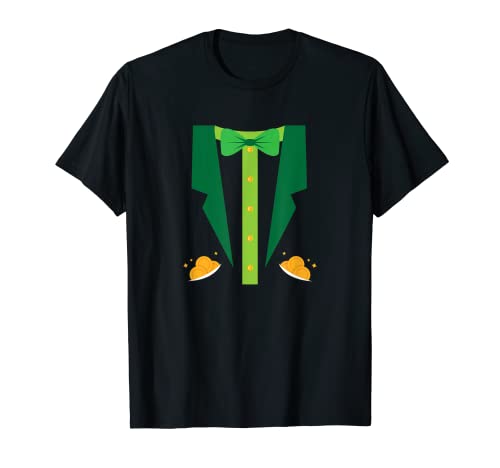 Irish Tuxedo Leprechaun Costume St Patricks Day Maglietta