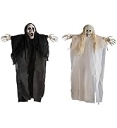 ハロウィン飾り 骸骨 吊り下げ お化け屋敷 スカル ホラー 怖い 雰囲気満点 幽霊 髑髏 ハロウィン装飾 屋内 屋外 文化祭 学園祭 インテリア パーティー イベント 道具