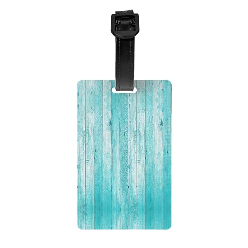 Papier peint texturé en planches de bois imprimé moderne minimaliste étiquette de bagage élégante en PVC porte-carte d'identité design propre pour...