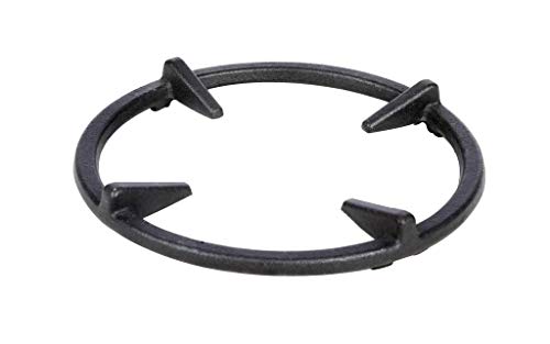Cast Iron Wok Ring, Wok Support Ring, Slanted Anchors - Pot Support Ring, Pan Holder Stand, Milk Pot Holder, Gas Stove Accessories with 4 Prongs and Notches, Grooves on the Bottom