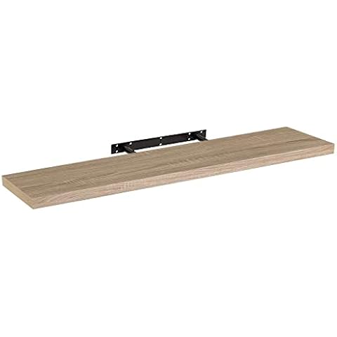 LOLAhome Estante de Pared Flotante de Madera MDF en Tono Natural Cover