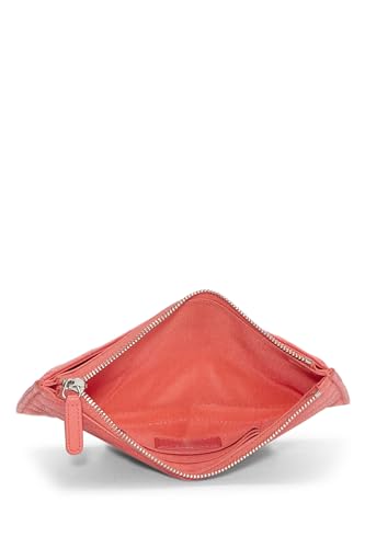 Pre-Loved Orange Quilted Caviar Zip Pouch Wallet, Orange4