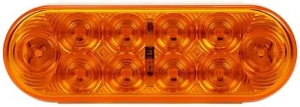 Truck-Lite 6058A-3 60 Series Yellow 10 Diode Oval Front LED Park/Turn Lamp