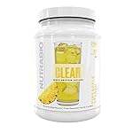 NutraBio Clear Whey Protein Isolate – Pure Whey Isolate for Men and Women, Delicious Fruit Flavors – Non-GMO, Zero Lactose – Pineapple Splash, 20 Servings