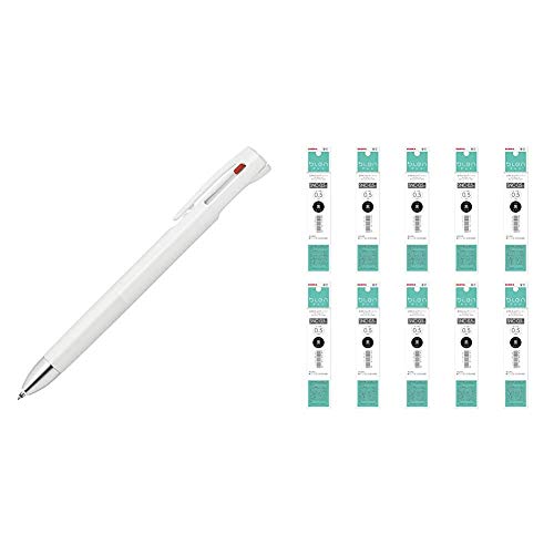Amazon.co.jp: ゼブラ 3色ボールペン ブレン3C 0.5mm 白 B3AS88-W+替え