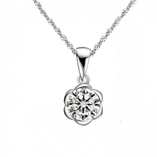 Collier en zircon brillant cadeau idéal pour femme en argent 925