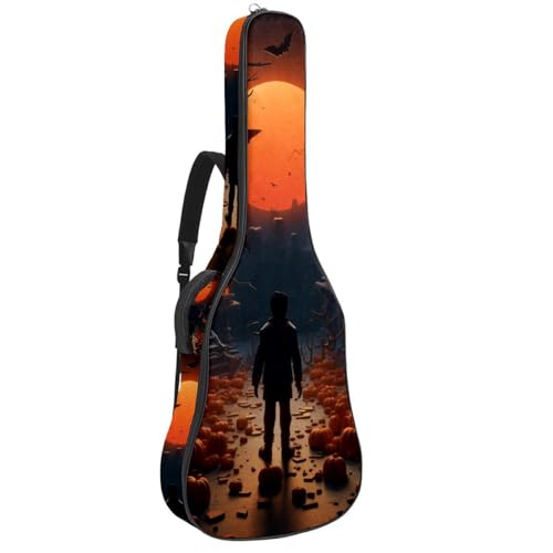 Housse guitare basse 101cm château d'Halloween étui imperméable