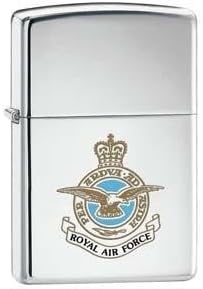 Zippo Lighter Personalised - Royal Air Force - Engraved by Pocket Gift using Traditional Diamond Cut Techniques. Presented in an Attractive Quality Gift Box.