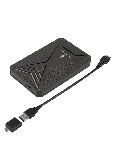 Surefire Bunker Gaming Ssd 2,5” I 512 Gb I Unità Ssd Esterna I Adattatore USB-C I Windows & Macosx I Velocità Di Lettura E Scrittura 450Mb/S E 430Mb/S I Pc Playstation E Xbox I Powered By Verbatim - 2