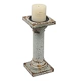 Roman Column Vintage Candle Holder, Wooden Floor Candle Holders for Pillar Candle, Shabby Chic...