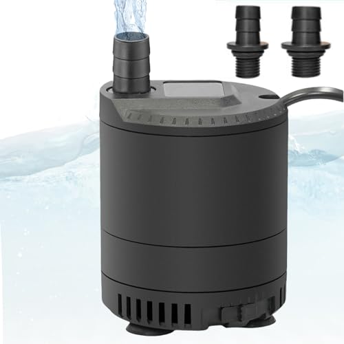20W 1500L/H Ultraleise Aquarium Pumpe, Teichpumpe, Mini Aquarium Wasserpumpe mit 1,5m Stromkabel und einstellbarem Schalter, Springbrunnen Pumpe Klein für Aquarium, Teich, Hydrokultur