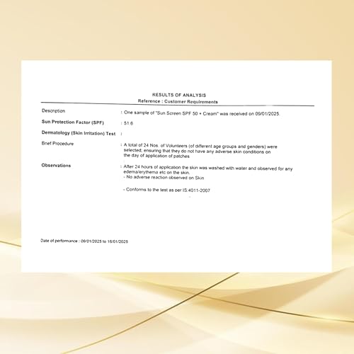 Herbs & Greens Kumkumadi SPF 50 UVA/UVB. PA++++ Gold Face Cream With 24k Gold | Lab Tested Broad Spectrum Protection | Skin Brightening Dark Spots/... - Image 4