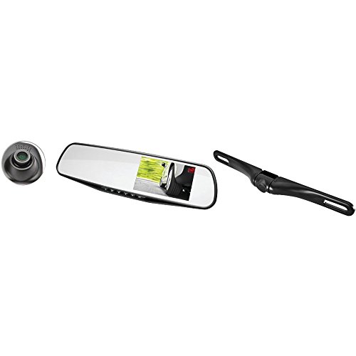Pyle Dual Dash Cam Car Backup Camera | Car Recorder | Blackbox DVR | Rear Camera | Loop Security Camera | Waterproof Night Vision | Audio Recorder W Microphone | Micro SD Card | Full Color - HD 1080p