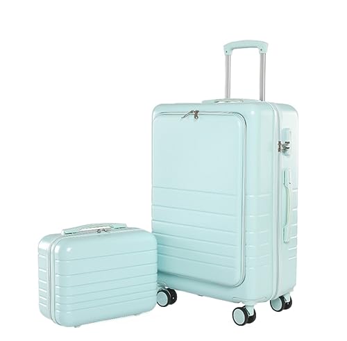 Carry-On Luggage Suitcase Piece Set Carry On ABS+PC Spinner Trolley,Durable Travel Luggage Luggage Carry On (Color : Blue, Size : 20+14in) - Main Image