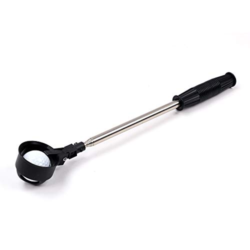 HOW TRUE Retractable Golf Ball Picker Stainless Golf Ball Pick Up Retriever Grabber