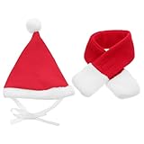 Abaodam 1 Set Christmas Goose Outfit: Holiday Goose Statue Red Scarf & Hat Set for Porch and Patio for Seasonal Decorations Winter Parties Garden Displays
