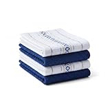 Coton éponge de qualité supérieure : chaque chiffon BOSKIMO est fabriqué avec du coton naturel de haute qualité et une finition en éponge de haute qualité, offrant une texture extra douce et une grande capacité d'absorption. Idéal pour sécher la vaisselle, la verrerie et les surfaces sans laisser de peluches ni traces.