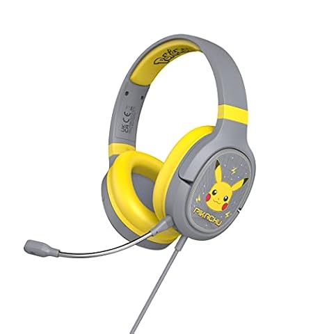 OTL Technologies PK0862 Pokémon Pikachu Grey Pro G1 przewodowe słuchawki do gier